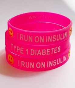 I Run on Insulin Type 1 Diabetes Kids Wristband