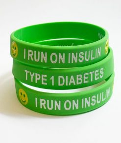 I Run on Insulin Type 1 Diabetes Kids Wristband