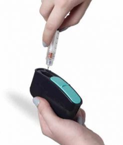 Mini Pocket Sharps Bin by Glucology Needle