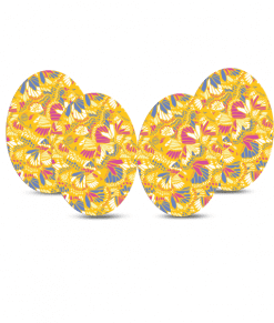 Yellow Butterflies Medtronic 4 pack