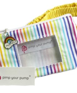 Insulin Pump Pouch Pastel Rainbow Close Up