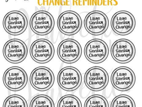 Libre Sensor Change Reminder Stickers