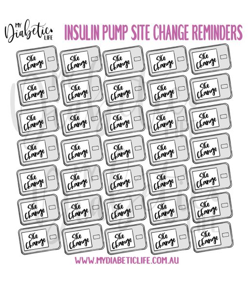 Tslim Pump Site Change Stickers