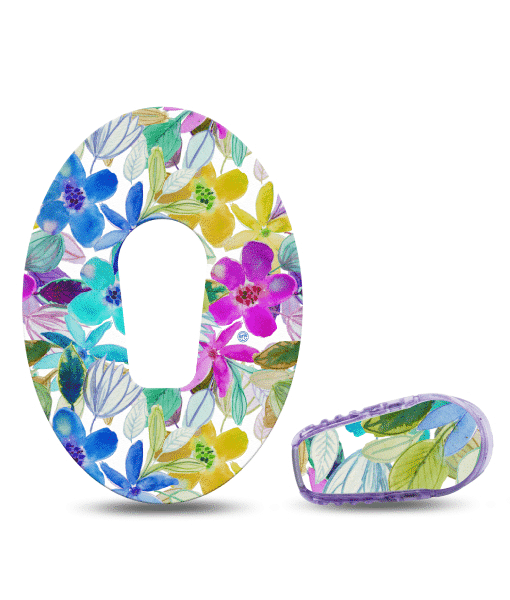 ExpressionMed Watercolour Floral Dexcom G6 Tape and Sticker
