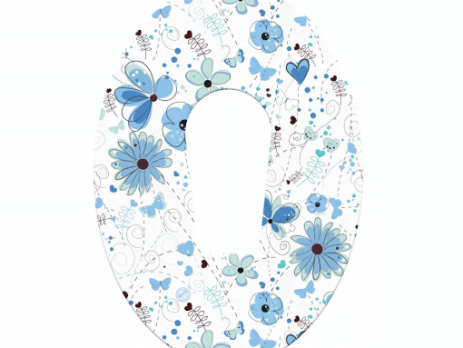 ExpressionMed Dexcom G6 Cute Blue Flowers Patch