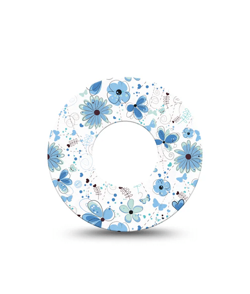 ExpressionMed Libre Tape Cute Blue Flowers