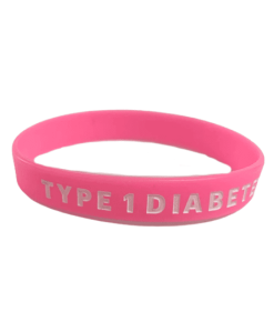 Type 1 Medical ID Band Adult Pink